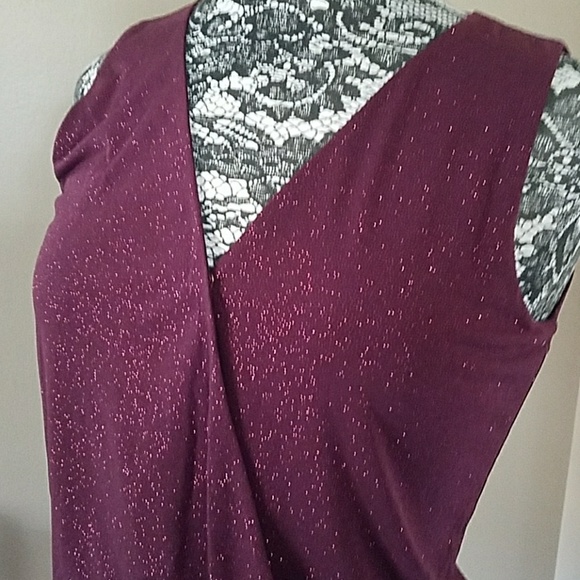 Michael Kors plum glitter jumpsuit, size S - Picture 2 of 3